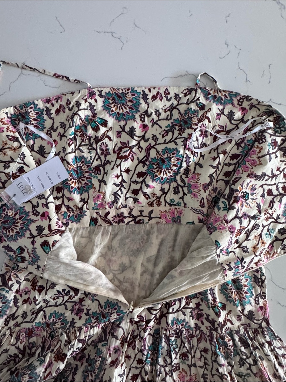 RAGA Deema NWT L Floral Tiered Maxi Dress Boho Euro Summer Resort $270 Bohemian - Picture 5 of 8